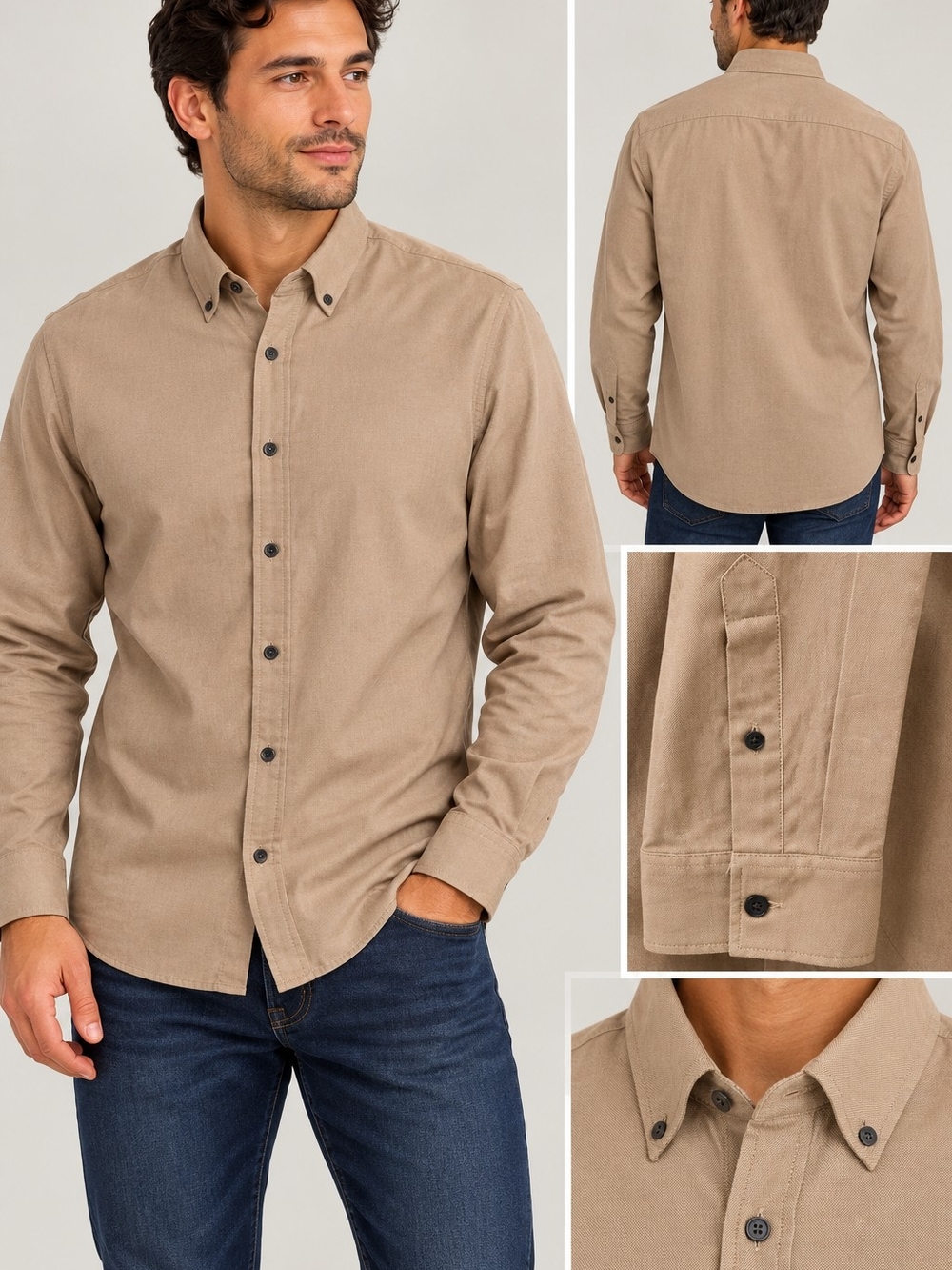 Michael Kors Men’s Tan Button-Down Shirt